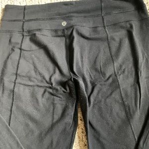 Lululemon black flare leg full length pant size 10